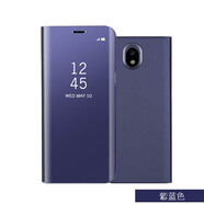 適用三星S21翻蓋皮套手機(jī)殼J62018電鍍鏡面防摔A8 plus外貿(mào)保護(hù)套 紫藍(lán)色 J5Prime/On5(2016)