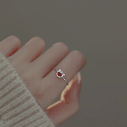 紅妝諾幸運錦鯉上岸銀戒指女考公考研好運學(xué)生指環(huán)閨蜜小老虎戒指禮物女 R0351紅色小老虎戒指