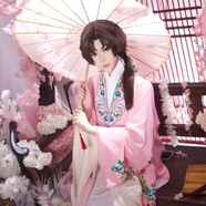 益寶王國解雨臣cos服戲服全套解語(yǔ)花花旦戲服幼年小花盜墓筆記卡通周邊 櫻花粉色披+水袖+粉裙子(+護領(lǐng)) 解語(yǔ)花均碼