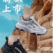 競界男鞋秋季新款透氣網(wǎng)面跑步鞋男士休閑鞋 銀灰 42