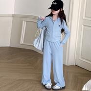 芭梵鼠胖大童女裝6-15歲秋季套裝女童春天初中學(xué)生女孩12衛衣運動(dòng)兩件套 學(xué)生休閑運動(dòng)服 120