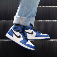 耐克（NIKE）Air Jrdan 1 AJ1 黑白藍 高幫 復古籃球鞋 555088-403男 43