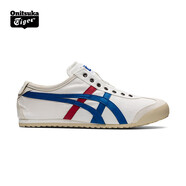 Onitsuka Tiger鬼塚虎男女鞋一脚蹬帆布透气休闲鞋MEXICO 66™ SLIP-ON D3K0N 白色/湖蓝色 36