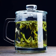 喜碧（Scybe）玻璃杯加厚耐熱水杯加厚茶杯帶蓋家用泡茶綠茶杯子簡(jiǎn)約帶把高硼硅 耐熱杯380ml_1只彩盒裝