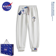NASA BASE官方潮牌休閑褲男女款秋冬季青少年束腳大碼宇航員加絨長(zhǎng)褲子男 BYY-2201哆啦A夢(mèng)-白色(春秋款) 8XL （280-300斤）