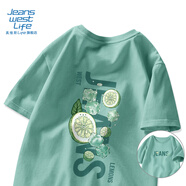 JEANSWEST LIFE真維斯多巴胺短袖男t恤夏季潮牌寬松純棉體恤男女半袖寬松上衣