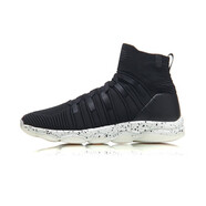 李寧（LI-NING）新品無(wú)界男子一體織緩震訓練鞋 斷層解釋藏羌薩滿(mǎn)祭祀 冬季款AFJM005-1標準黑/標準白 39.5
