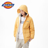 dickies羽絨服 女式雙面兩穿放羊羔絨羽絨服連帽外套10808 蜂蜜黃 XL 充絨量:90g