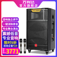 萬(wàn)利達(dá)（Malata）音響大飛天 M+9870W戶外移動(dòng)音箱大功率藍(lán)牙便攜音響舞臺(tái)會(huì)議教學(xué)演出專業(yè)擴(kuò)音器 (M+9870W)二分頻單喇叭-15英寸