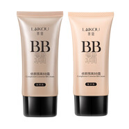 萊蔻（LAIKOU）隔離bb霜女自然裸妝遮瑕粉底液美容修飾學(xué)生BB霜面部彩妝化妝品 自然色＋象牙色 2瓶裝100g