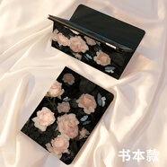 KZPJ適用ipad9保護殼華為11matepadair10粉色玫瑰小米6pro 紅米保護套 書本款粉色玫瑰花 華為M3 青春版10.1寸