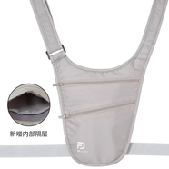 Tuban防盜包貼身腰包出國旅游運(yùn)動(dòng)歐洲男女隱形薄款護(hù)照包防偷錢包男女 灰色【雙重綁帶 強(qiáng)扯不掉】 均碼 出行安心