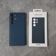 三星（SAMSUNG）適用原裝三星s23ultra手機(jī)殼皮革保護(hù)套s22u硬殼全包按鍵防摔內(nèi)絨 孔雀藍(lán)-原封包裝 立體按鍵 三星Galaxy S23 Ultra