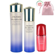 資生堂（Shiseido）悅薇水乳小樣護膚品化妝品旅行套裝 中樣3件（水+乳50ml+精華)滋潤型