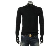 ARMANI/阿瑪尼 AX 男士簡約純羊毛保暖毛衣套頭衫 8NZM3A ZM8AZ 黑色 1200 2XL