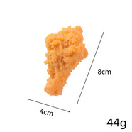 興屹食品模型雞翅塊仿真蟹鉗炸薯條整蠱KFC假道具小擺件奧爾良玩雞腿 1號新款8cm小炸雞腿