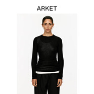 ARKET女裝 羊毛針織衫毛衣內(nèi)搭打底衫春秋0630664001 黑色 S 165/88A