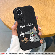 美齡美麗適用華為榮耀50手機(jī)殼貓和老鼠honor9xpro全包50SE硅膠X50i軟殼X10卡通情侶個(gè)性8x 黑色-黑底湯姆與杰瑞 榮耀V40
