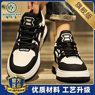啄木鳥面包男鞋2025新款春秋小眾原創(chuàng)黑白熊貓板鞋冬季百搭休閑運(yùn)動潮鞋 黑白【旗艦款】 41