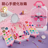奧智嘉兒童化妝品套裝女孩過家家玩具粉底彩妝盒生日禮物口紅眼影指甲油