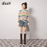 DZZIT地素牛仔短褲裙秋冬辣妹風(fēng)Y2K水洗藍牛仔設計女 藍色 XS