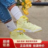 耐克（NIKE）AIR JORDAN 6 GS AJ6 喬6籃球鞋 384665海外直郵 花卉 檸檬黃 玫瑰刺繡543390-80 36