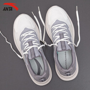 安踏（ANTA）男鞋運(yùn)動(dòng)鞋子男秋季新款網(wǎng)面減震回彈跑步鞋休閑鞋透氣旅游鞋 象牙白/沙暴灰/霧灰 40.5