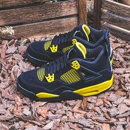 耐克（NIKE）Air Jordan 4 AJ4黑黃 雷公版 籃球鞋 DH6927-017 408452-017 42