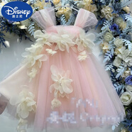 迪士尼（Disney）女童連衣裙夏裝新款小女孩韓版超仙吊帶裙洋氣花仙子網(wǎng)紗公主裙子