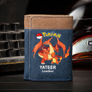 繪爍寶可夢(mèng)皮卡丘錢(qián)包男帆布兒童學(xué)生小孩卡通動(dòng)漫短款時(shí)尚零錢(qián)夾卡包 小火龍與噴火龍