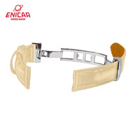 ENICAR英納格表帶1165/50/358、3168/50/363男款原裝表帶 米色 帶蝴蝶扣