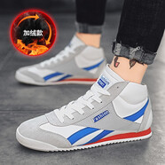 費耐弗（feinaifu）帆布鞋休閑鞋男鞋新品時(shí)尚阿甘鞋男韓版情侶鞋運動(dòng)鞋學(xué)生鞋子男 902白藍加絨（此款標準碼）  40