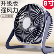 新水星桌面usb小風(fēng)扇迷你辦公室學(xué)生宿舍床頭靜音小電扇桌面小型臺式電風(fēng)扇上班族小風(fēng)扇 8寸【二擋調節-藍色】USB直插桌面風(fēng)扇