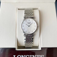 【二手95新】浪琴（LONGINES）瑞士名表優(yōu)雅嘉嵐系列 石英機械男士女士腕表奢侈品 【8】29白盤(pán)帶鉆 L4.512.4.87.6