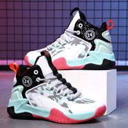 李寧熱斷碼科比男童鞋2025新款秋冬兒童籃球鞋學(xué)生旋轉防滑中大童運動(dòng) 88白黑 37