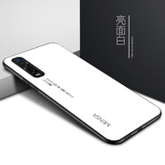 哲勒（ZHELE） oppofindx2手機殼Findx2pro玻璃防摔全包網(wǎng)紅鏡面硬殼男女保護套 【Find x2】 -玻璃-亮面白-配膜