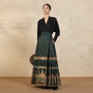 隨時九華玉闕改良漢服重工織金馬面裙新中式國風半身裙女春晚同款 【九華玉闕】五對褶馬面裙 M