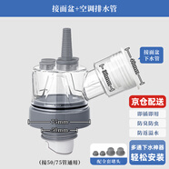 潛水艇（Submarine）廚房下水三通 洗菜盆凈水器洗碗機下水管三通接頭下水道防臭神器 28】面盆+空調排水管