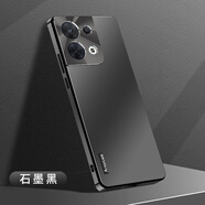 BaoHuZhe opporeno8手機(jī)殼新款reno8pro保護(hù)套高檔男全包鏡頭防摔直邊電光炫彩 Reno8【石墨黑】
