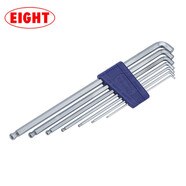 EIGHT日本原裝進(jìn)口百利內六角扳手套裝加長(cháng)6角匙螺絲刀六方六棱工具 公制短尾鉆石頭7件套特長(cháng)TTS-7