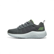 斯凯奇（Skechers）耐磨透气休闲鞋男童绑带运动跑步鞋 炭灰色/CHAR 29 181-185mm