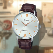 卡西歐（CASIO）指針時(shí)尚簡約腕表休閑皮帶男表MTP-VT01L-1B 2B 3B 1B2 7B 石英表 MTP-VT01L-7B2男款