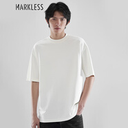 MARKLESS重磅液氨水光T短袖t恤男新款萊賽爾涼感吸濕透氣打底衫TXB4659M 白色 M