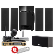 艾魯鉑格 iball 有源多媒體臺式機電腦2.1音響超重低音炮大功率藍牙5.1音箱 家用電視k歌音響 S3/5.1K歌版+U段無(wú)線(xiàn)話(huà)筒送8GU盤(pán)