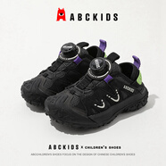 ABC KIDS兒童運動鞋春秋季男童休閑鞋女童跑步鞋 黑色 35碼內(nèi)長214 