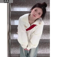 詩(shī)丹蕊學(xué)院風(fēng)寬松翻領(lǐng)復(fù)古針織女外穿拉鏈毛衣設(shè)計(jì)感秋冬新款慵懶風(fēng)上衣 毛衣 均碼
