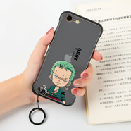 邁琪數碼 蘋果11手機殼se2無邊框iPhone11pro max保護套XR卡通XS/6/7動漫8p 蘋果se2/7/8【配鋼化膜】海賊王-索隆