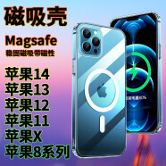 意喜适用苹果15Pro磁吸14手机壳13保护套iPhone12mini/Max/11/xs/8无线充电 Magsafe磁吸透明壳 苹果 X/XS