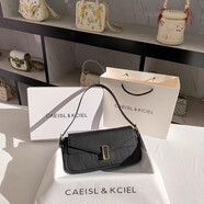 CAEISL & KCIEL官網(wǎng)小&ck2025新款女包女友生日禮物高級感印花腋下包單肩法棍包 黑色 專柜高檔品質(zhì)
