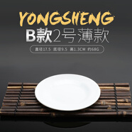 彩虹鳥(niǎo)（Rumours）白色塑料圓盤(pán)仿瓷餐具密胺平盤(pán)子小吃盤(pán)餐盤(pán)骨碟涼菜盤(pán)西餐盤(pán) B款 2號 薄款直徑 17.5cm
